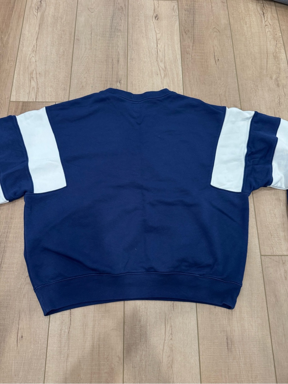 MOTHER Navy Blue Sweatpants with White Side Panels - Picture 5 of 6